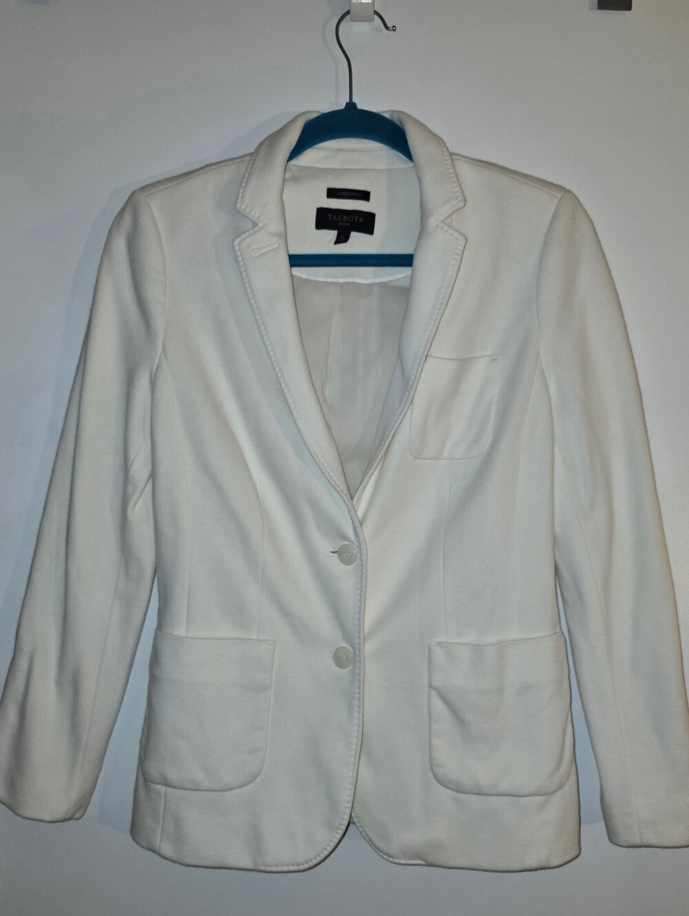 Talbots Women's White Tailored Blazer Jacket
